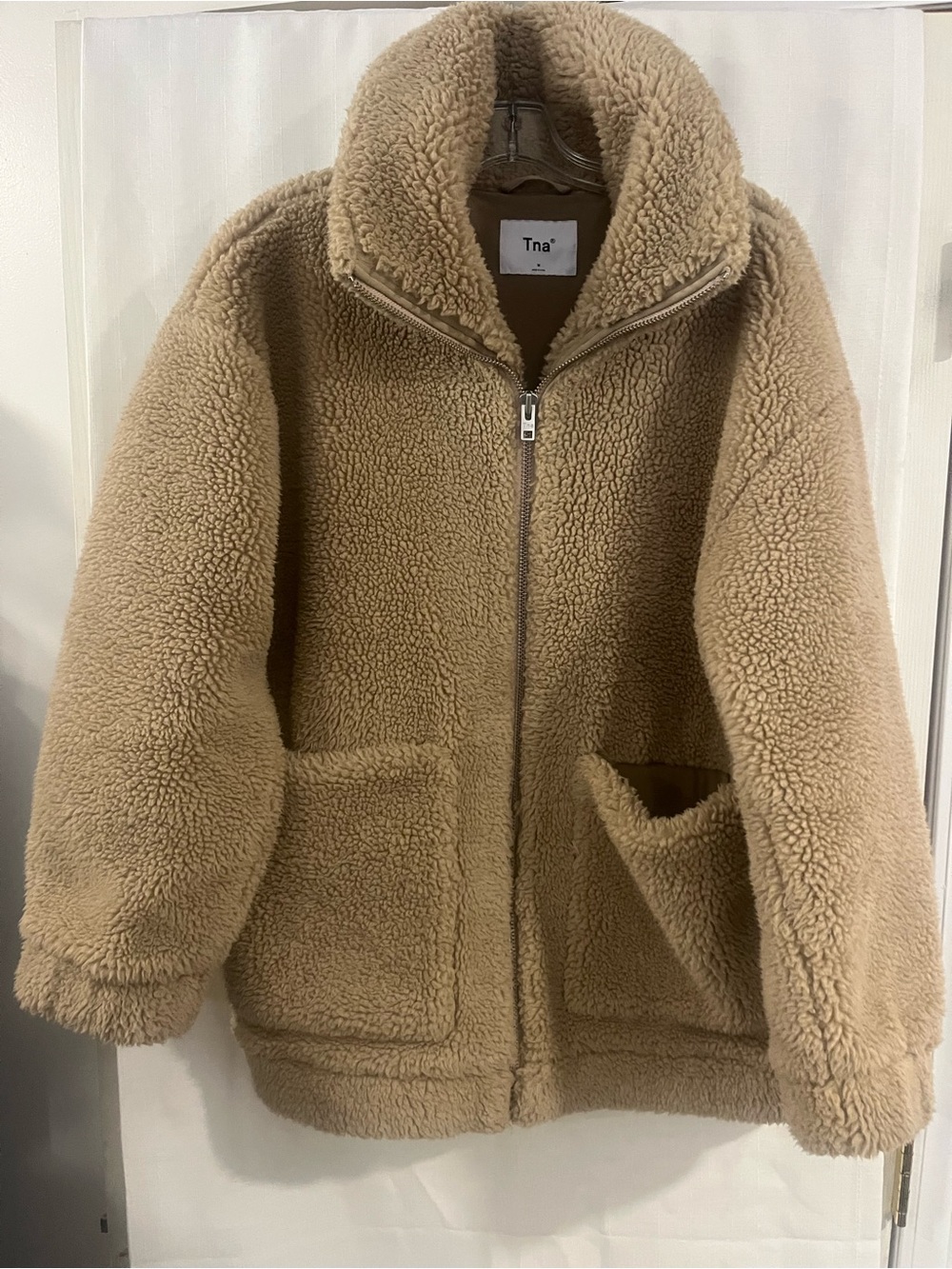 TNA Plush Teddy Puffer Jacket - Camel